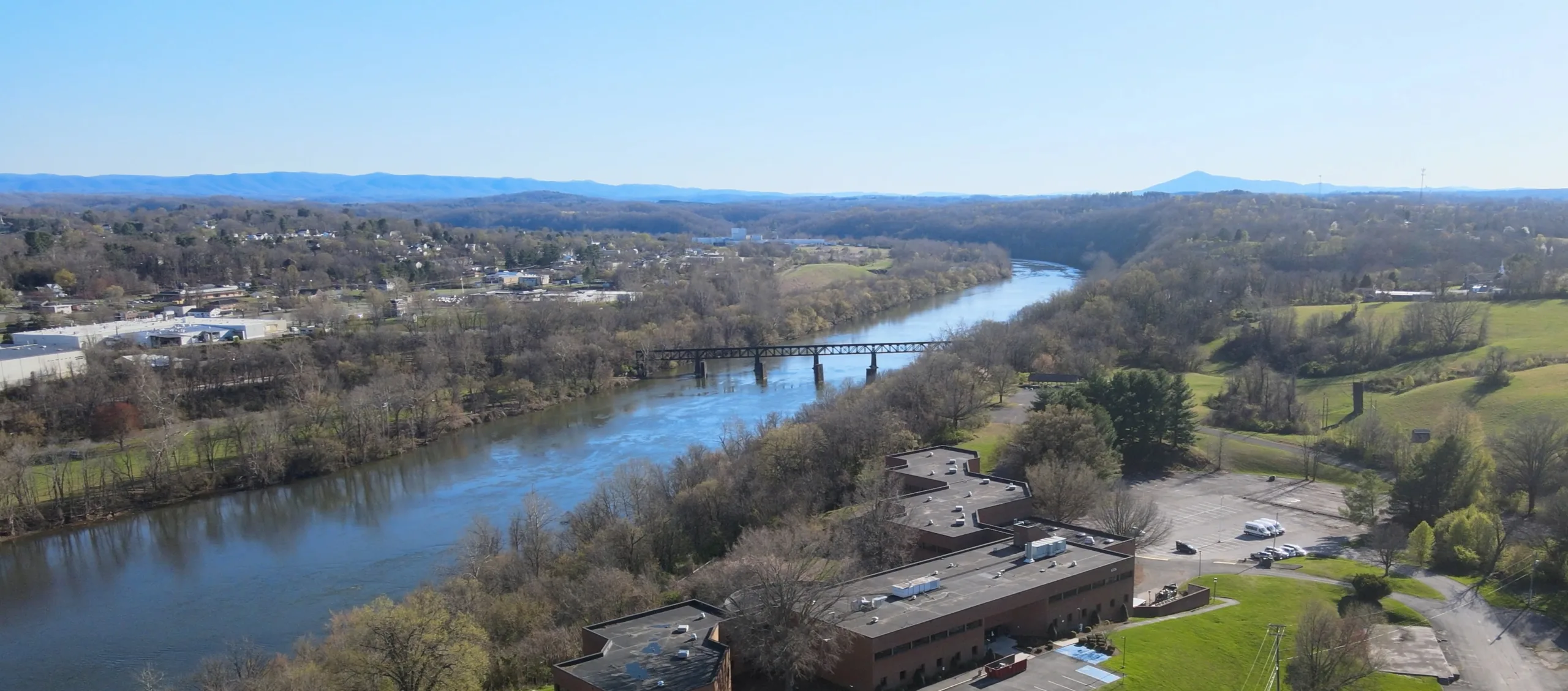 Drone View Pyramid New River Valley